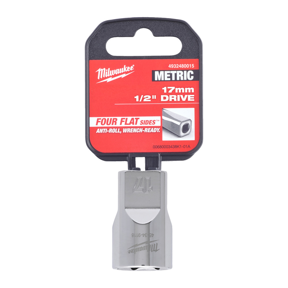 Nasadki chromowane ½″ - 1/2 Drive Socket Metric Standard - 17 mm