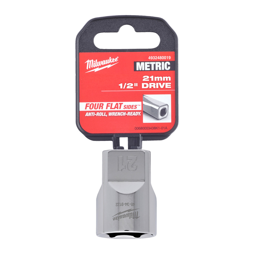 Nasadki chromowane ½″ - 1/2 Drive Socket Metric Standard - 21 mm