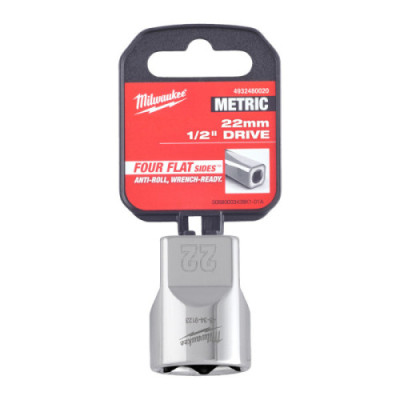 Nasadki chromowane ½″ - 1/2 Drive Socket Metric Standard - 22 mm