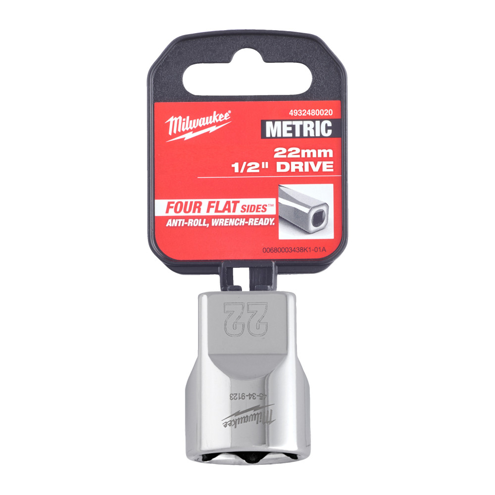 Nasadki chromowane ½″ - 1/2 Drive Socket Metric Standard - 22 mm