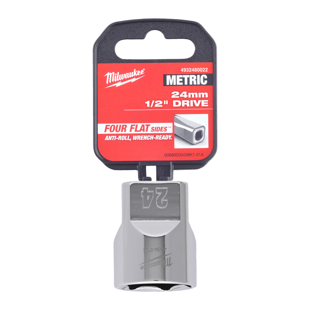Nasadki chromowane ½″ - 1/2 Drive Socket Metric Standard - 24 mm