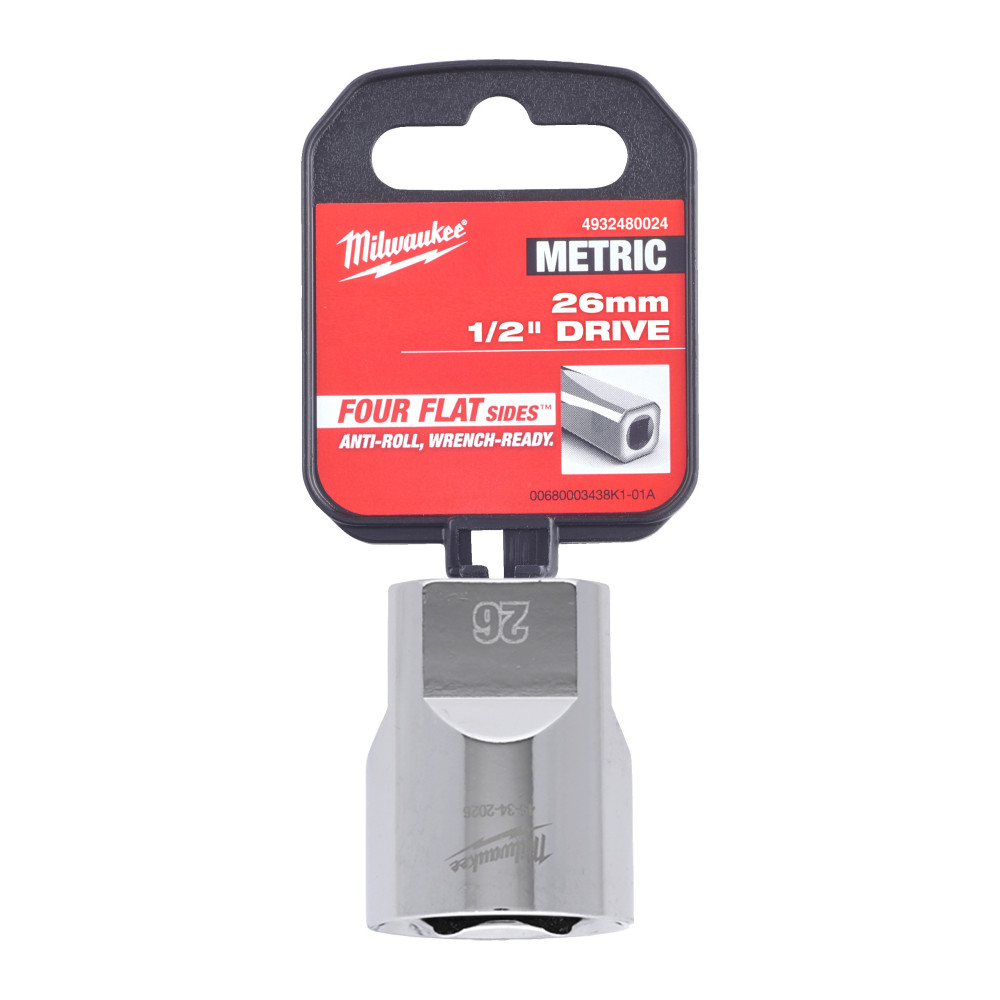 Nasadki chromowane ½″ - 1/2 Drive Socket Metric Standard - 26 mm