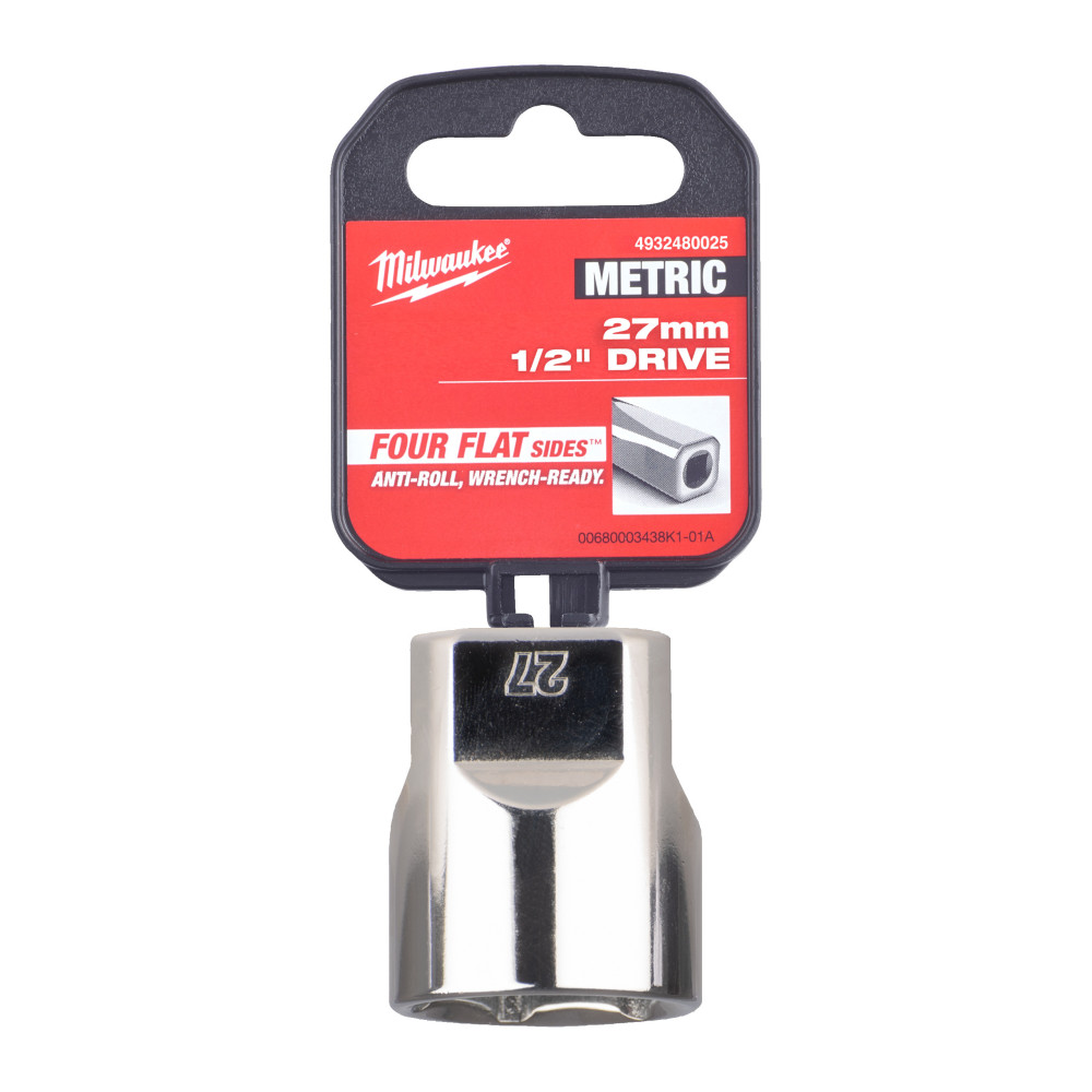 Nasadki chromowane ½″ - 1/2 Drive Socket Metric Standard - 27 mm