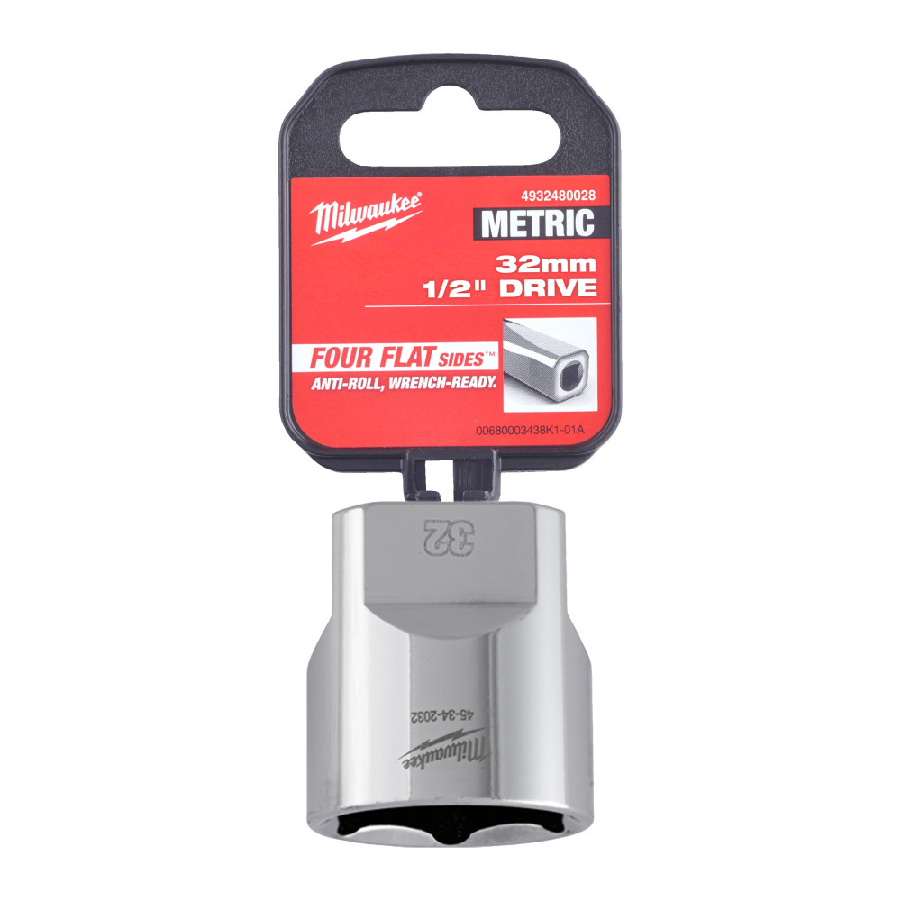 Nasadki chromowane ½″ - 1/2 Drive Socket Metric Standard - 32 mm