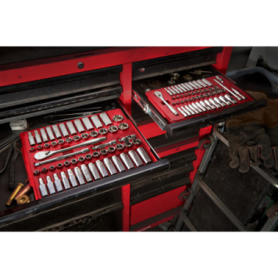 Zestawy nasadek  z grzechotką - 1/4 50 pc Drive Ratchet.+ Socket Set SAE + Metric