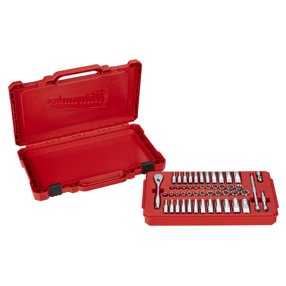 Zestawy nasadek  z grzechotką - 1/4 50 pc Drive Ratchet.+ Socket Set SAE + Metric