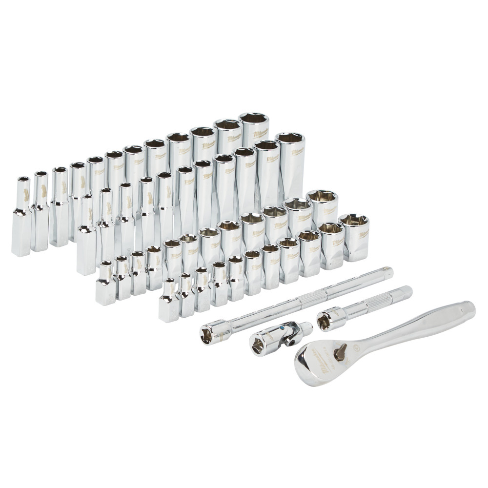 Zestawy nasadek  z grzechotką - 1/4 50 pc Drive Ratchet.+ Socket Set SAE + Metric