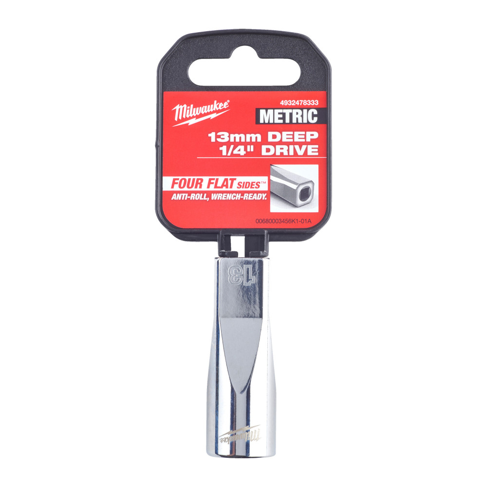 Nasadki chromowane ¼″ - 1/4 Drive Socket - Metric Deep - 13 mm