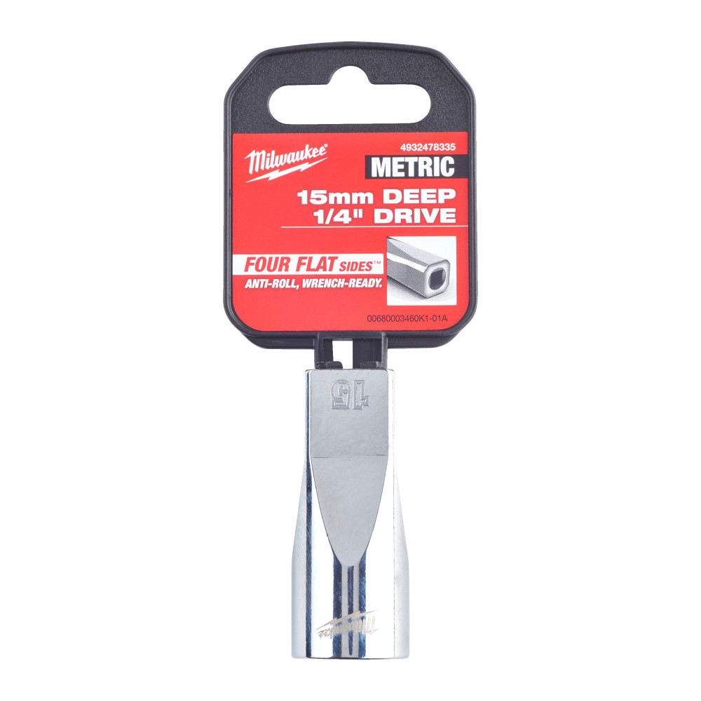 Nasadki chromowane ¼″ - 1/4 Drive Socket - Metric Deep - 15 mm