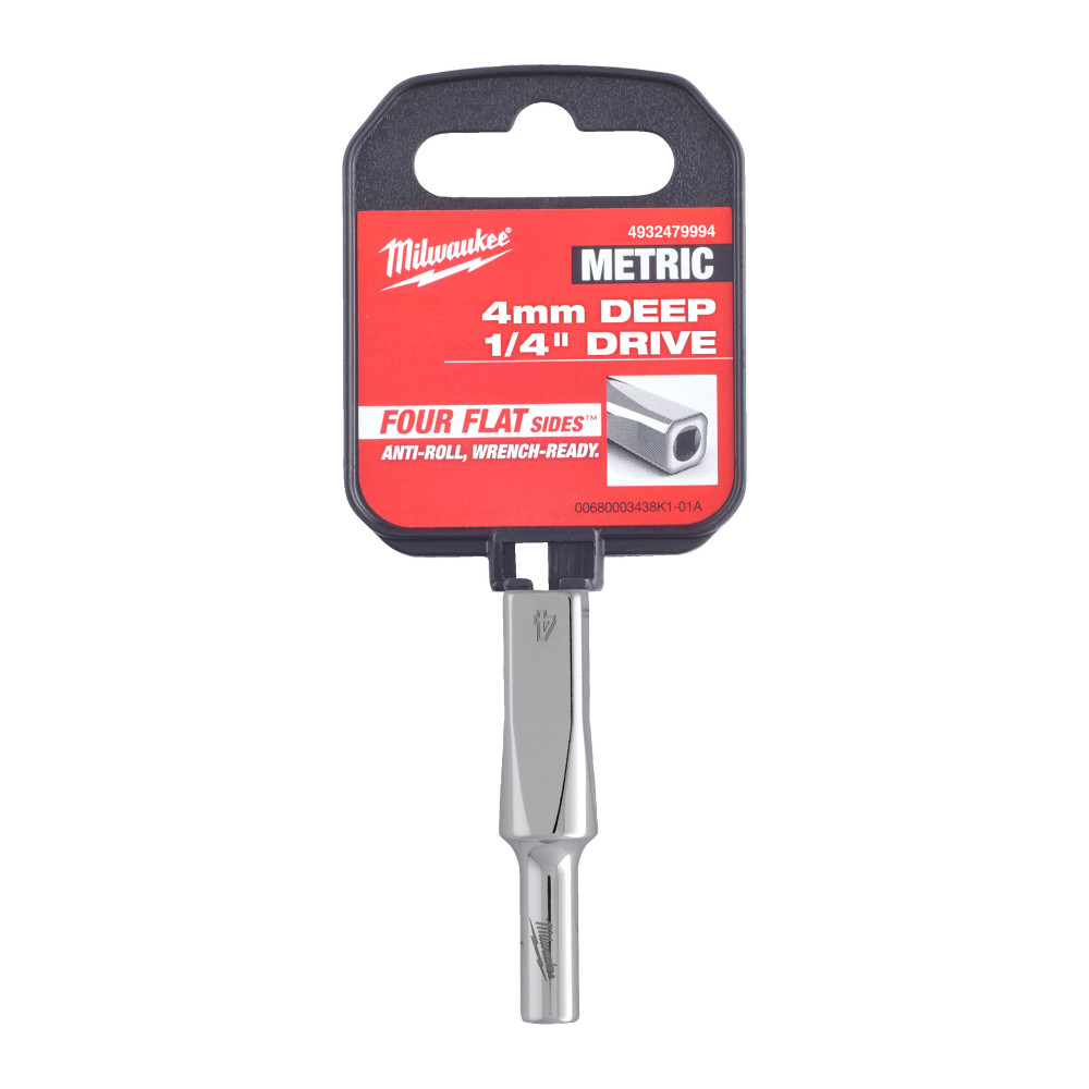 Nasadki chromowane ¼″ - 1/4 Drive Socket - Metric Deep - 4 mm