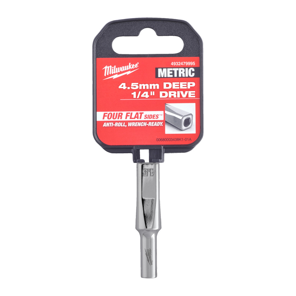 Nasadki chromowane ¼″ - 1/4 Drive Socket - Metric Deep - 4.5 mm
