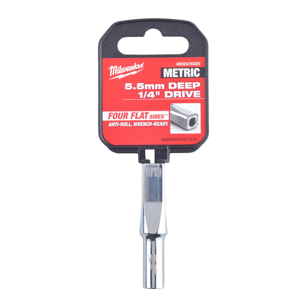 Nasadki chromowane ¼″ - 1/4 Drive Socket - Metric Deep - 5.5 mm