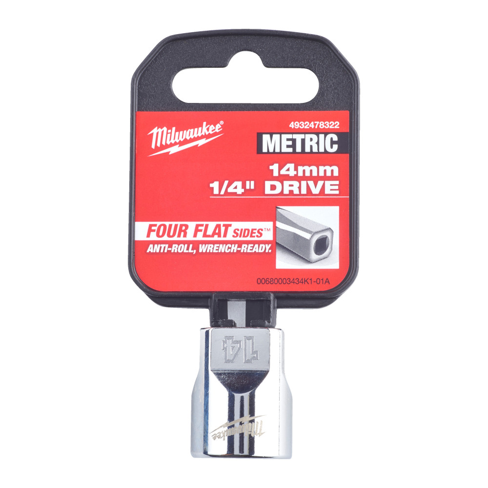 Nasadki chromowane ¼″ - 1/4 Drive Socket - Metric Standard - 14 mm