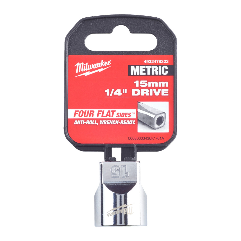 Nasadki chromowane ¼″ - 1/4 Drive Socket - Metric Standard - 15 mm