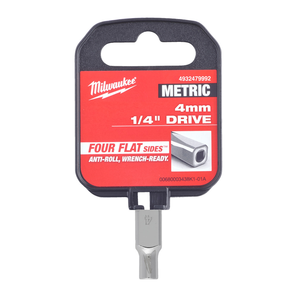 Nasadki chromowane ¼″ - 1/4 Drive Socket - Metric Standard - 4 mm