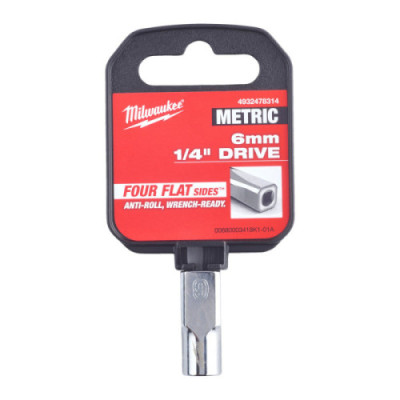 Nasadki chromowane ¼″ - 1/4 Drive Socket - Metric Standard - 6 mm
