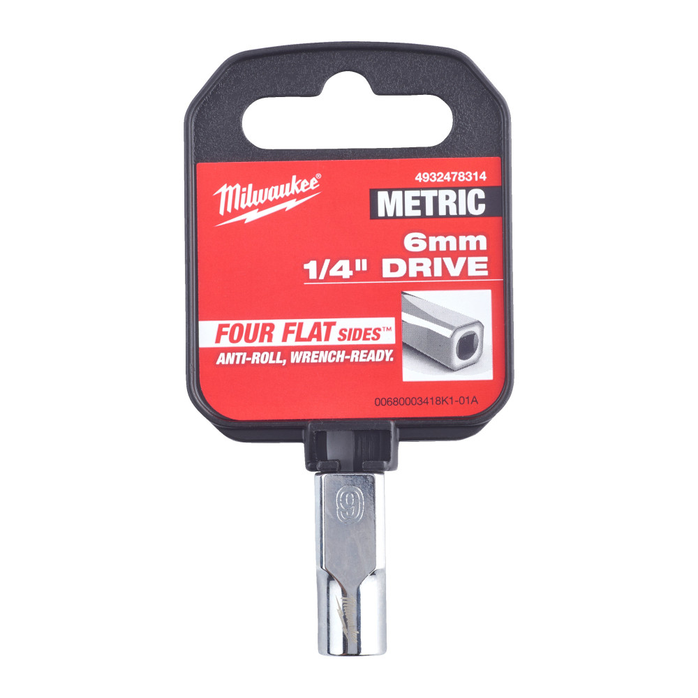 Nasadki chromowane ¼″ - 1/4 Drive Socket - Metric Standard - 6 mm