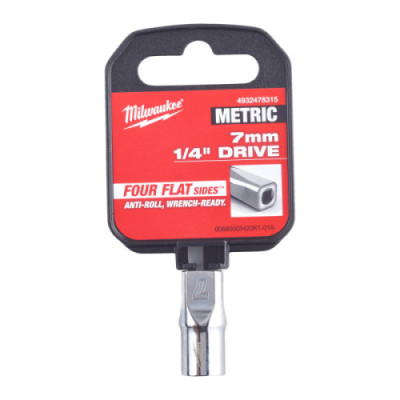 Nasadki chromowane ¼″ - 1/4 Drive Socket - Metric Standard - 7 mm