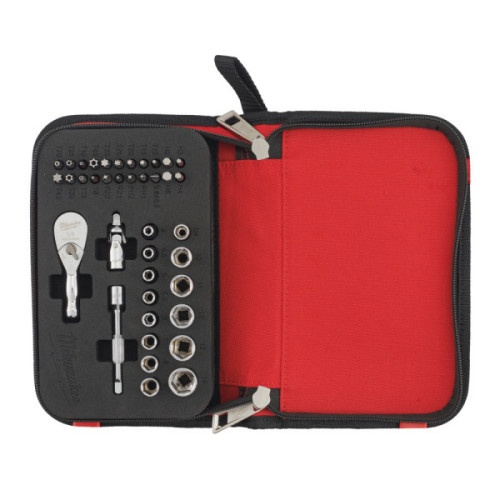 Zestaw nasadek z grzechotką¼″ - 1/4" Compact Ratchet Set 39pc