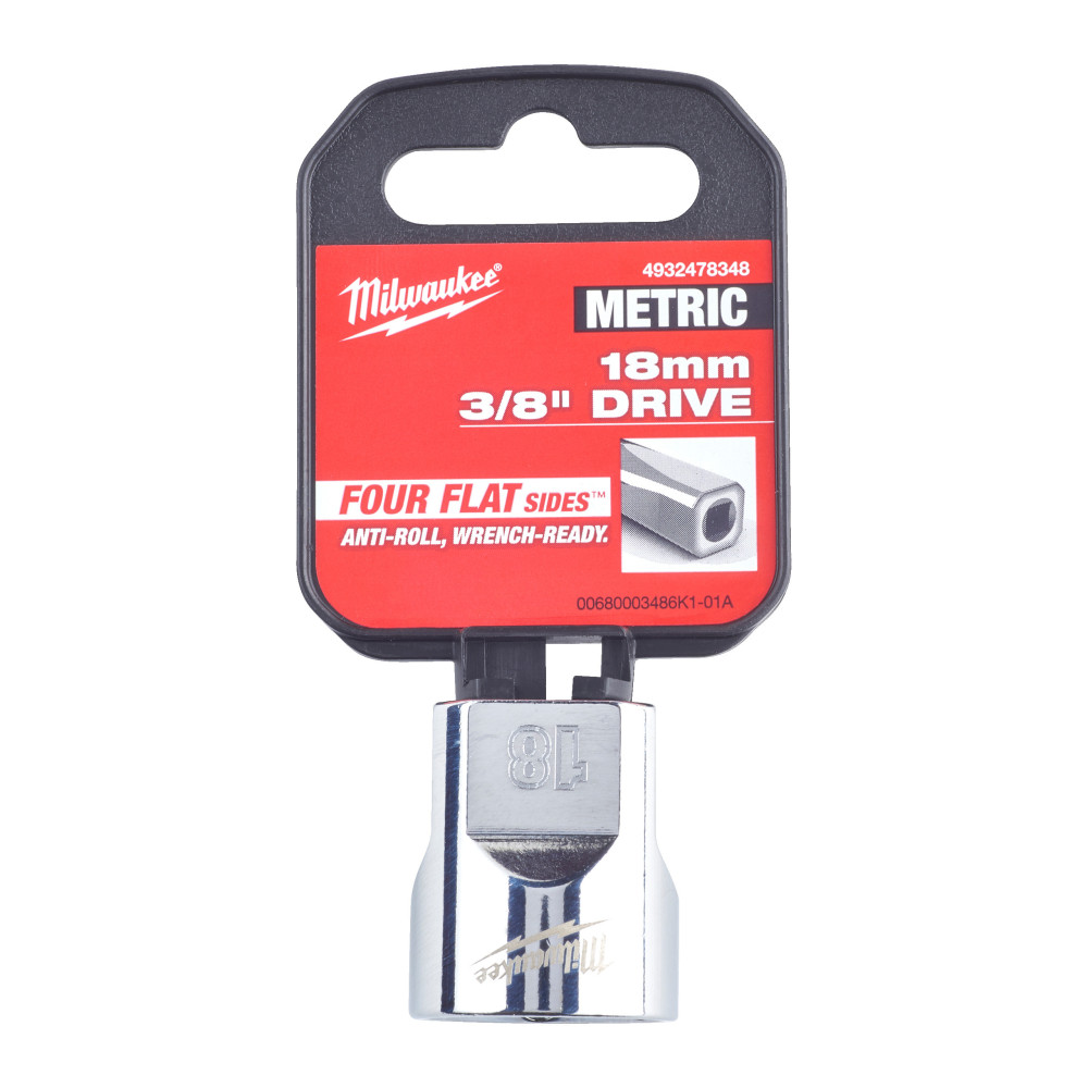 Nasadki chromowane ⅜ ″ - 3/8 Drive Socket - Metric Standard - 18 mm