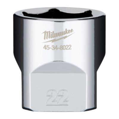 Nasadki chromowane ⅜ ″ - 3/8 Drive Socket Metric Standard - 22 mm