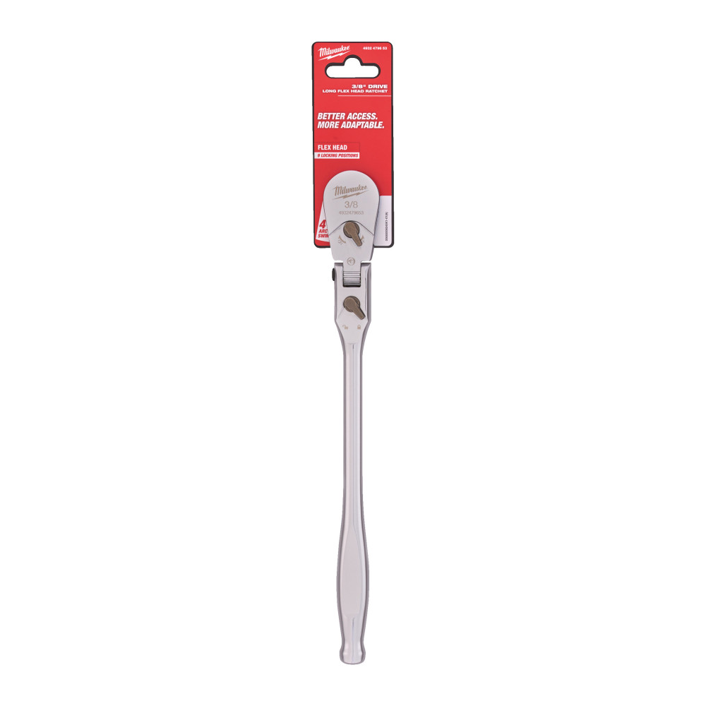 Grzechotka ⅜″ z ruchomą głowicą - 3/8" Drive Long Flex Head Ratchet