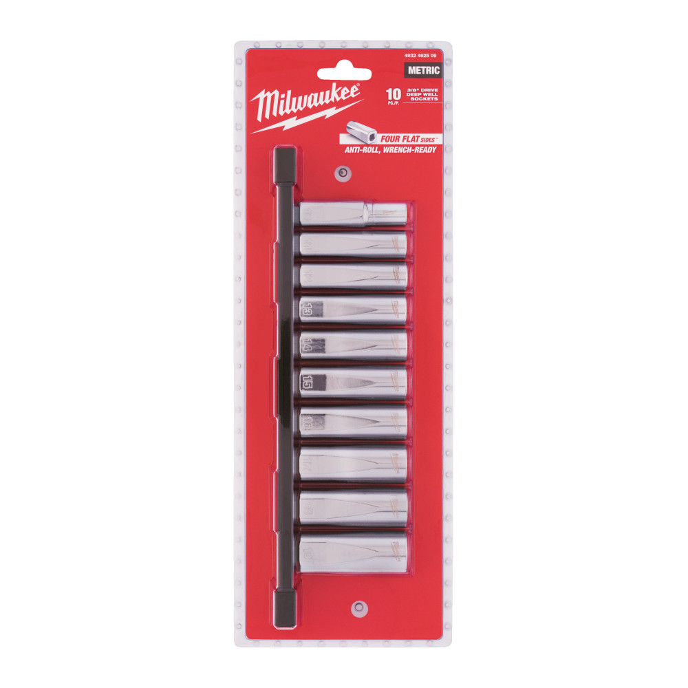 Zestawy nasadek ⅜″ - 3/8" Drive Metric Deep Chrome Sockets - 10 pc