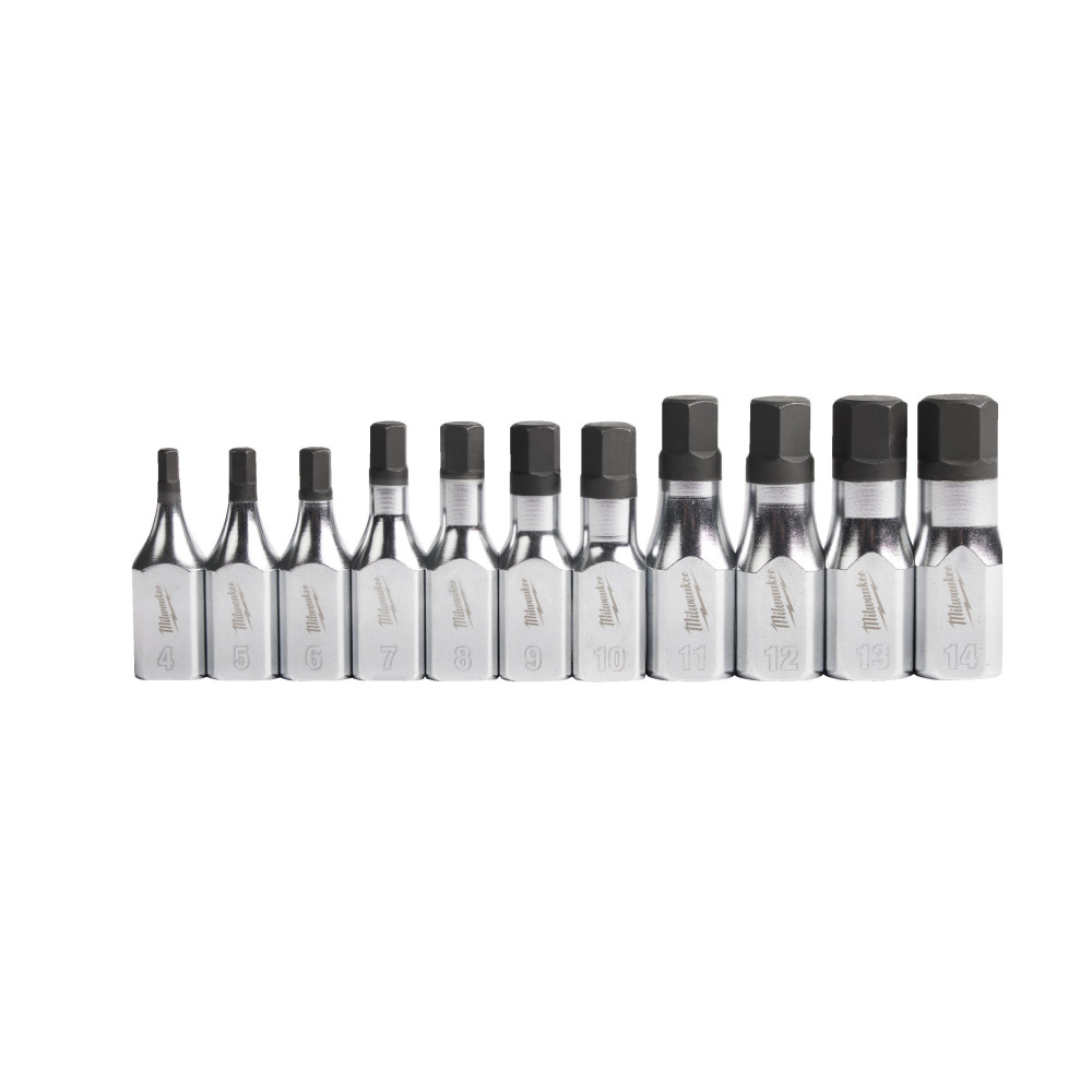 3/8" Drive Metric Hex Bit Socket Set - 11 pc