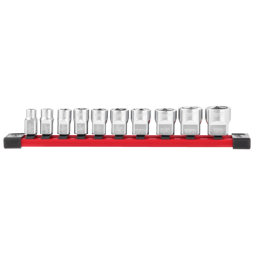 Zestawy nasadek ⅜″ - 3/8" Drive SAE Chrome Sockets - 10 pc