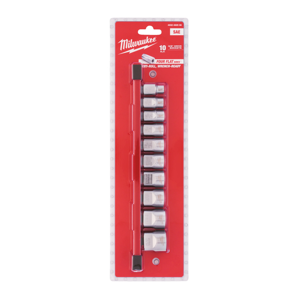 Zestawy nasadek ⅜″ - 3/8" Drive SAE Chrome Sockets - 10 pc