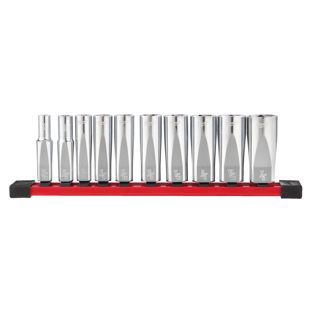 Zestawy nasadek ⅜″ - 3/8" Drive SAE Deep Chrome Socket Set - 10 pc