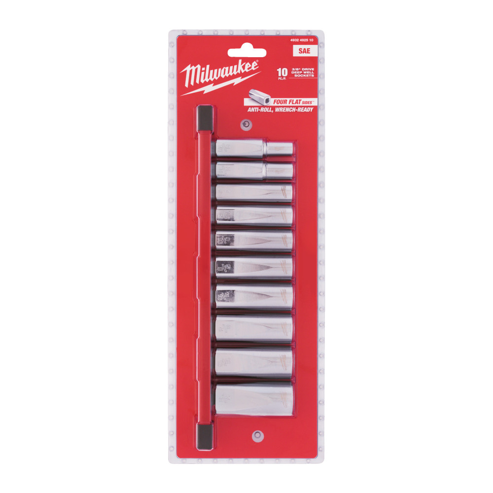 Zestawy nasadek ⅜″ - 3/8" Drive SAE Deep Chrome Socket Set - 10 pc