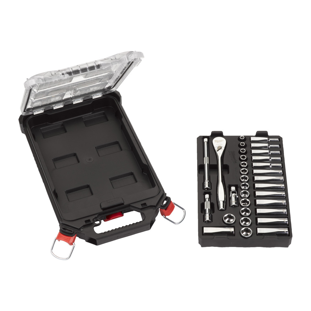 Zestawy nasadek  z grzechotką - 3/8" Metric 32 pc Ratchet & Socket PACKOUT Set