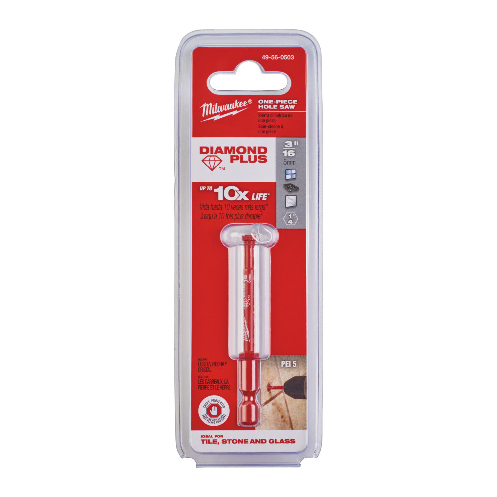 Wiertła ¼" do wiercenia na mokro / sucho Diamond MAX™  - 5 mm ¼" Hex