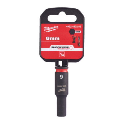 Nasadki Udarowe SHOCKWAVE™ IMPACT DUTY - 6 mm 1/4" impact socket deep - 1 pc