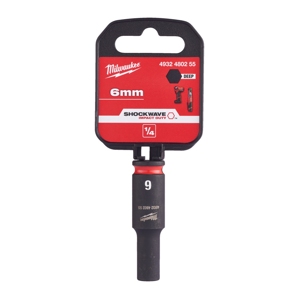 Nasadki Udarowe SHOCKWAVE™ IMPACT DUTY - 6 mm 1/4" impact socket deep - 1 pc