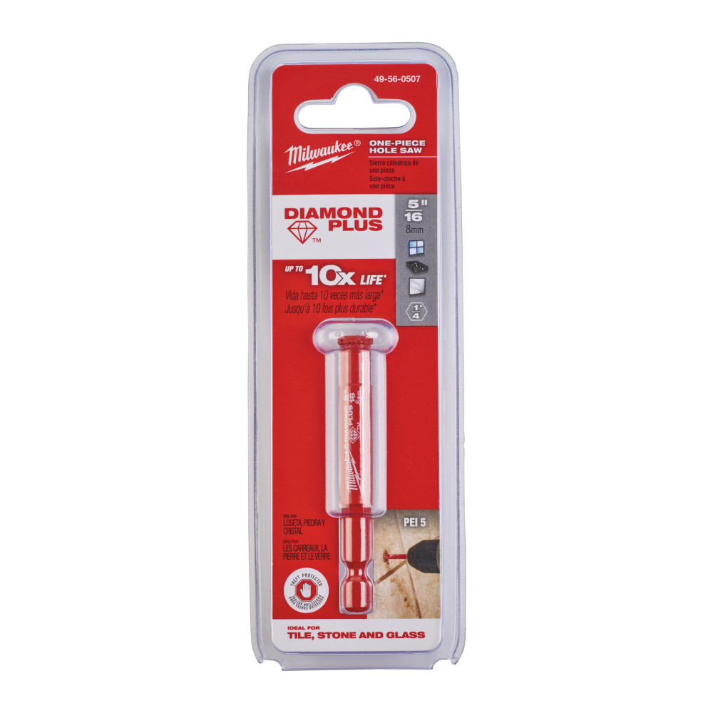 Wiertła ¼" do wiercenia na mokro / sucho Diamond MAX™  - 8 mm ¼" Hex