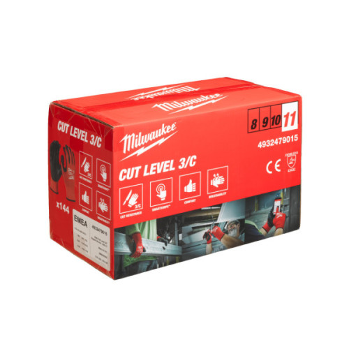 Rękawice odporne na przecięcia - poziom ochrony C - Bulk Cut C Gloves - 11/XXL - 144pc