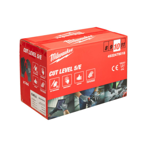 Rękawice odporne na przecięcia - poziom ochrony E - Bulk Cut E Gloves - 10/XL - 144pc
