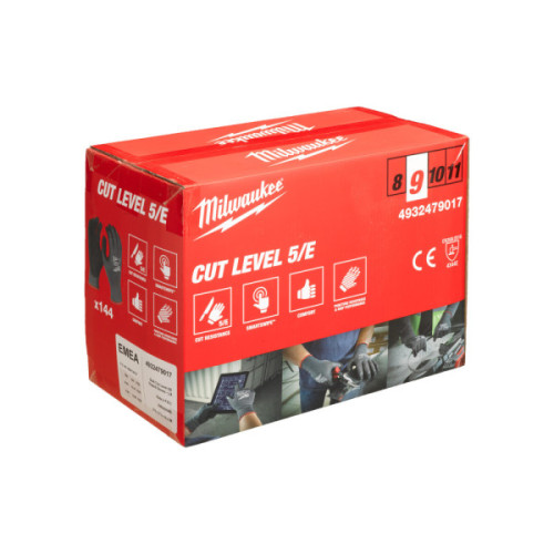 Rękawice odporne na przecięcia - poziom ochrony E - Bulk Cut E Gloves - 9/L - 144pc