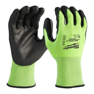 Rękawice odporne na przecięcia o podwyższonej widzialności - poziom C - Bulk Hi-Vis Cut C Gloves - 9/L - 144pc