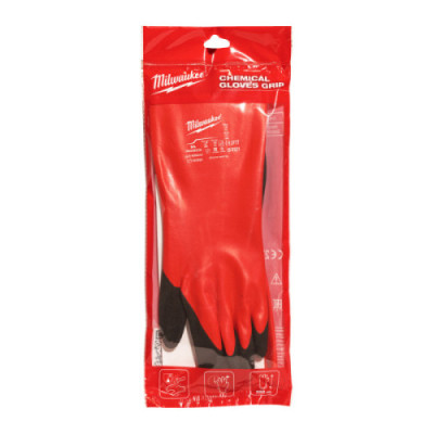 Rękawice chemoodporne, pewny chwyt - Chemical Gloves Grip - 7/S - 1 pc