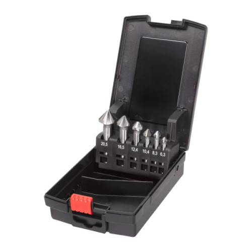 Pogłębiacze stożkowe ze stali szybkotnącej HSS - Countersink set HSS - 6 pc