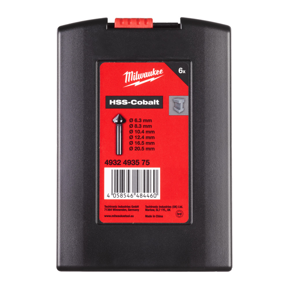 Pogłębiacze stożkowe ze stali szybkotnącej z kobaltem HSS Cobalt - Countersink set HSS Co - 6 pc