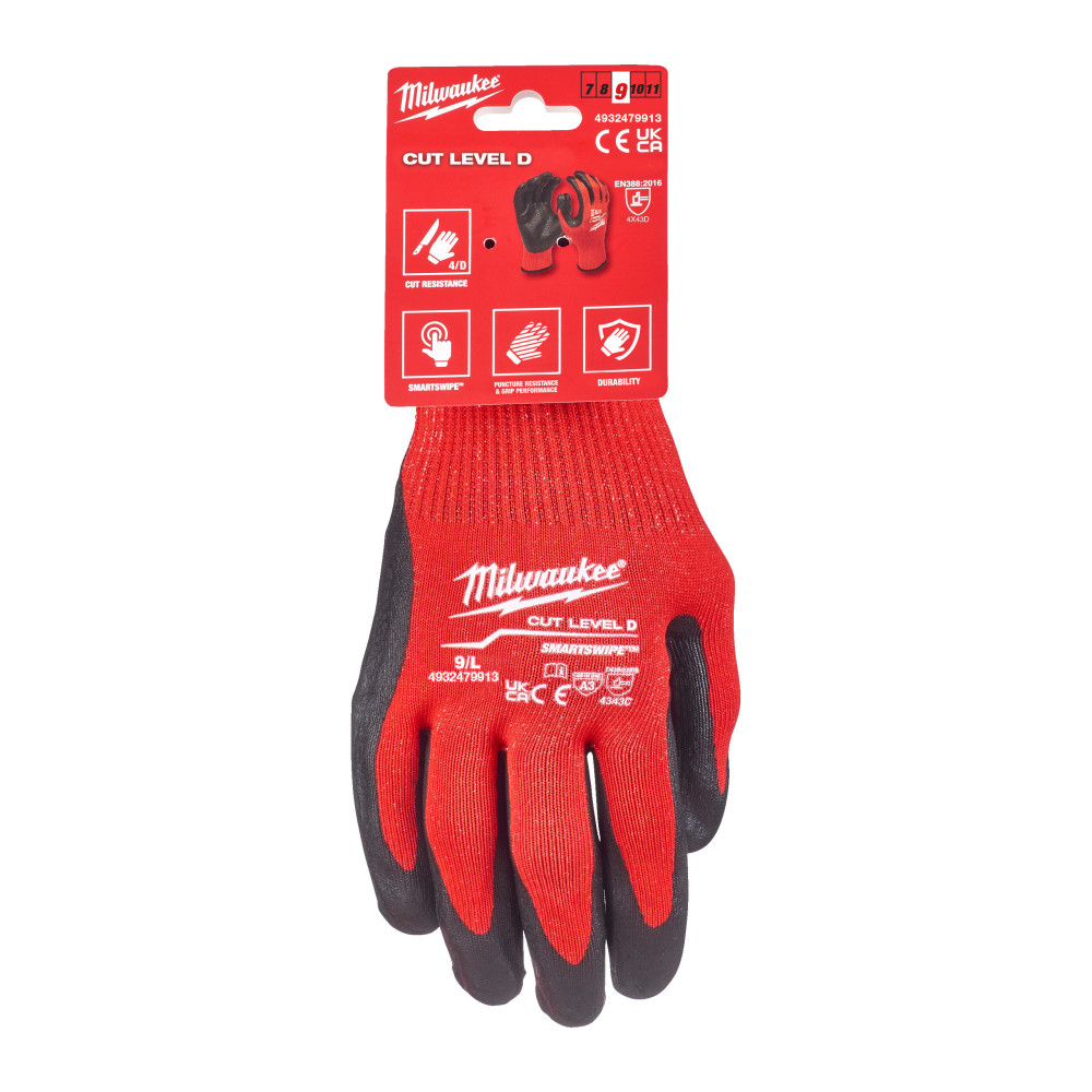 Rękawice odporne na przecięcia - poziom ochrony D - Cut D Gloves - 9/L - 1pc