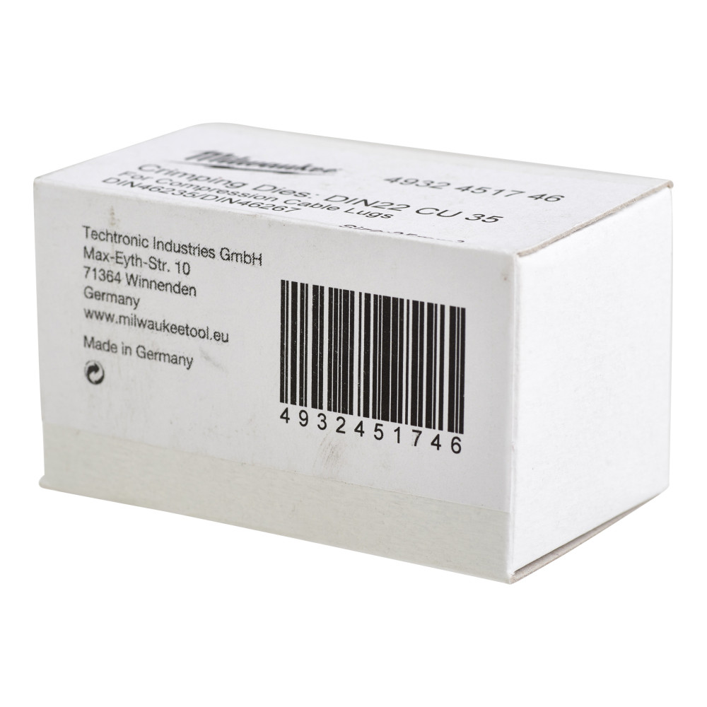 Matryce zaciskowe typ DIN  - DIN22 Cu 35 - 1 pc