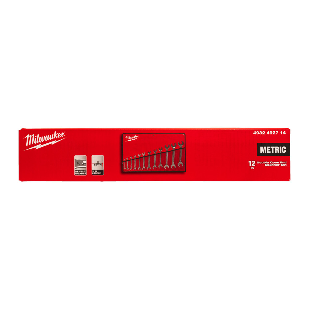 Klucze dwustronnie płaskie - Double Open End Spanner Set - 12 pc