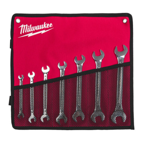 Klucze dwustronnie płaskie - Double Open End Spanner Set - 7 pc