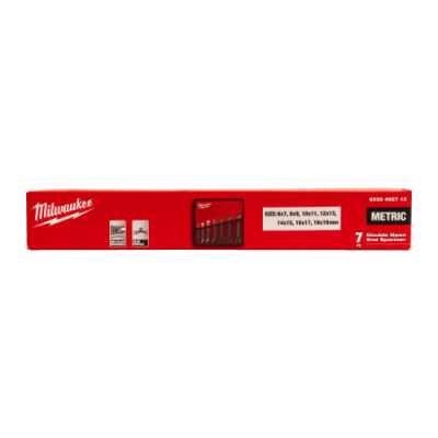 Klucze dwustronnie płaskie - Double Open End Spanner Set - 7 pc