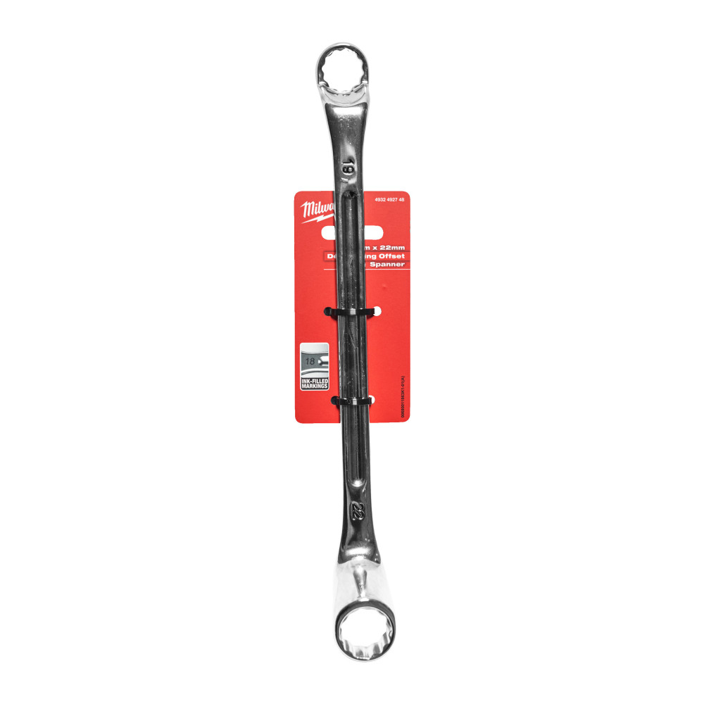 Klucze oczkowe podwójnie odsadzone - Double Ring Offset Spanner - 19 x 22 mm